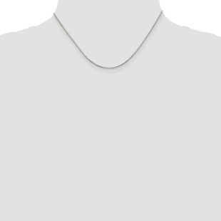 Sterling Silver 8 Sided Diamond-cut Box Chain (Style QBR026-16)