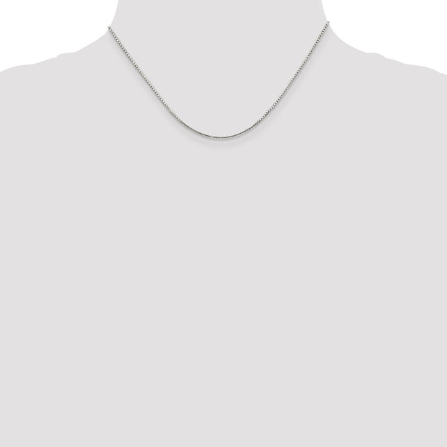 Sterling Silver 8 Sided Diamond-cut Box Chain, 16 x 1.35mm