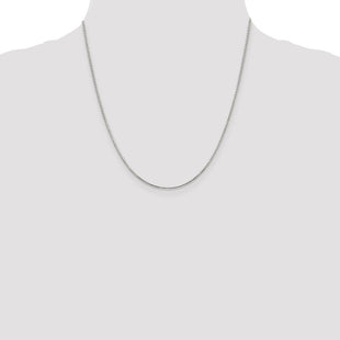 Sterling Silver 8 Sided Diamond-cut Box Chain (Style QBR026-20)