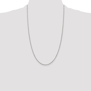 Sterling Silver 8 Sided Diamond-cut Box Chain (Style QBR026-26)