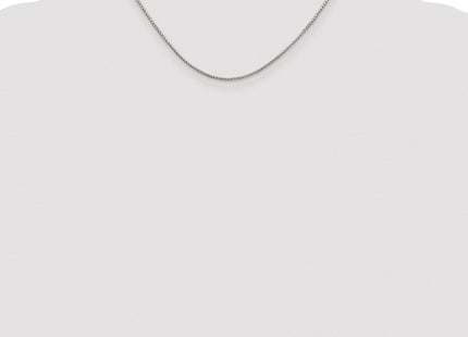 Sterling Silver Rhodium-plated 8 Sided Diamond-cut Box Chain (Style QBR026R-16)