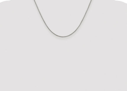Sterling Silver Rhodium-plated 8 Sided Diamond-cut Box Chain (Style QBR026R-18)