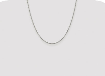 Sterling Silver Rhodium-plated 8 Sided Diamond-cut Box Chain (Style QBR026R-20)