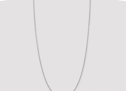 Sterling Silver Rhodium-plated 8 Sided Diamond-cut Box Chain (Style QBR026R-30)
