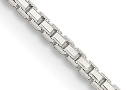 Sterling Silver 8 Sided Diamond-cut Box Chain, 16 x 1.35mm