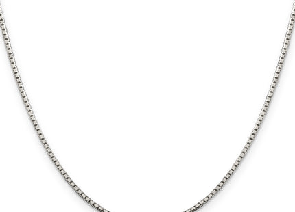 Sterling Silver 8 Sided Diamond-cut Box Chain w/2in ext., 20 x 1.5mm