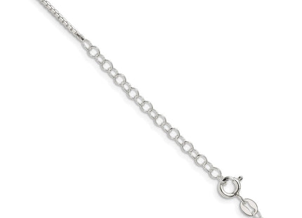 Sterling silver box link chain, another view