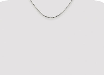 Sterling Silver Rhodium-plated 8 Sided Diamond-cut Box Chain (Style QBR028R-16)