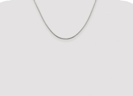 Sterling Silver Rhodium-plated 8 Sided Diamond-cut Box Chain (Style QBR028R-18)