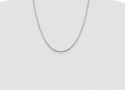 Sterling Silver Rhodium-plated 8 Sided Diamond-cut Box Chain (Style QBR028R-20)