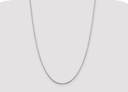 Sterling Silver Rhodium-plated 8 Sided Diamond-cut Box Chain (Style QBR028R-24)