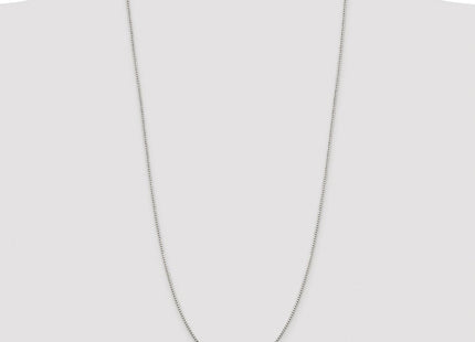Sterling Silver Rhodium-plated 8 Sided Diamond-cut Box Chain (Style QBR028R-30)