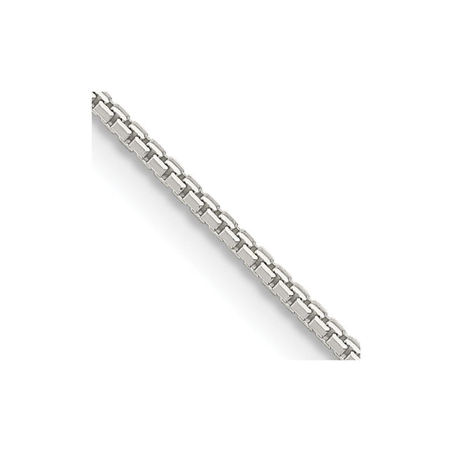 Sterling Silver 8 Sided Diamond-cut Box Chain w/2in ext., 20 x 1mm