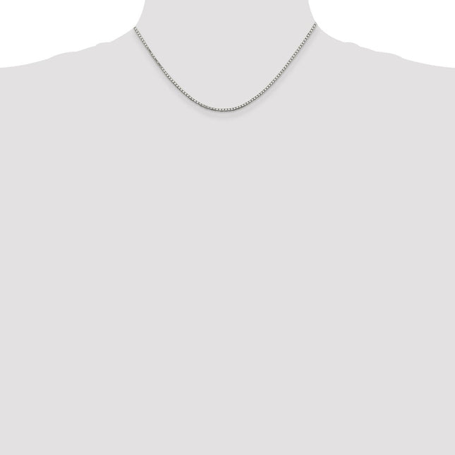 Sterling Silver 8 Sided Diamond-cut Box Chain, 16 x 1.7mm