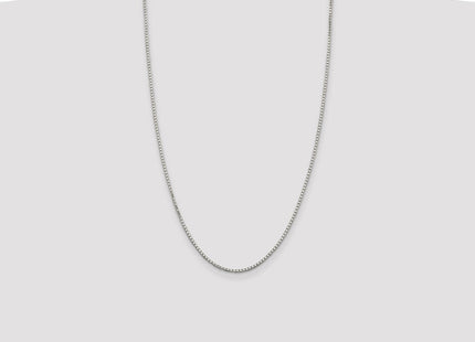 Sterling Silver 8 Sided Diamond-cut Box Chain (Style QBR035-26)