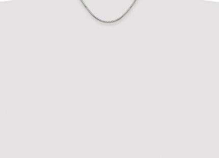 Sterling Silver Rhodium-plated 8 Sided Diamond-cut Box Chain (Style QBR040R-16)