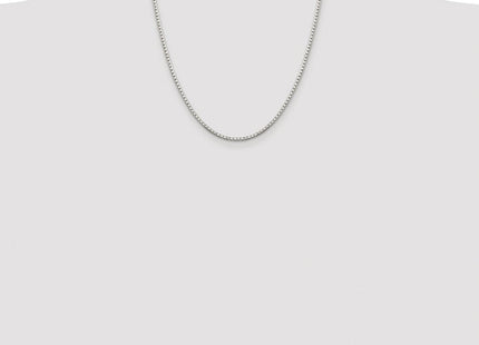 Sterling Silver Rhodium-plated 8 Sided Diamond-cut Box Chain (Style QBR040R-20)
