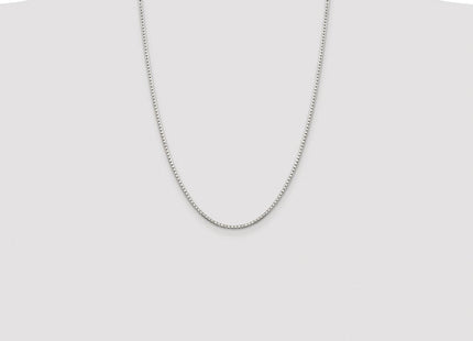 Sterling Silver Rhodium-plated 8 Sided Diamond-cut Box Chain (Style QBR040R-24)