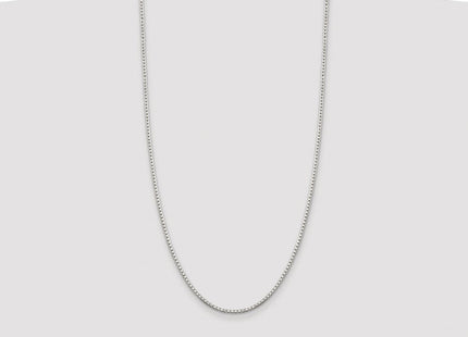 Sterling Silver Rhodium-plated 8 Sided Diamond-cut Box Chain (Style QBR040R-28)