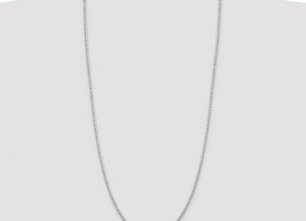 Sterling Silver Rhodium-plated 8 Sided Diamond-cut Box Chain (Style QBR040R-30)