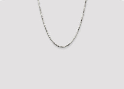 Sterling Silver 8 Sided Diamond-cut Box Chain (Style QBR050-22)