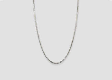 Sterling Silver 8 Sided Diamond-cut Box Chain (Style QBR050-26)