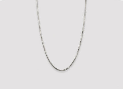 Sterling Silver Rhodium-plated 8 Sided Diamond-cut Box Chain