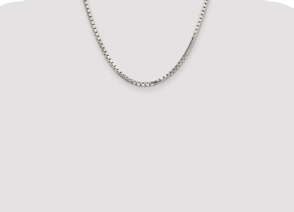 Sterling Silver Rhodium-plated 8 Sided Diamond-cut Box Chain (Style QBR057R-18)