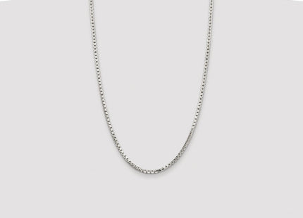 Sterling Silver Rhodium-plated 8 Sided Diamond-cut Box Chain (Style QBR057R-26)