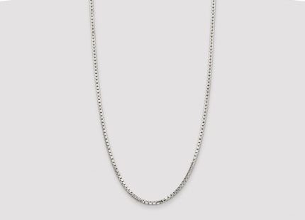 Sterling Silver Rhodium-plated 8 Sided Diamond-cut Box Chain (Style QBR057R-28)