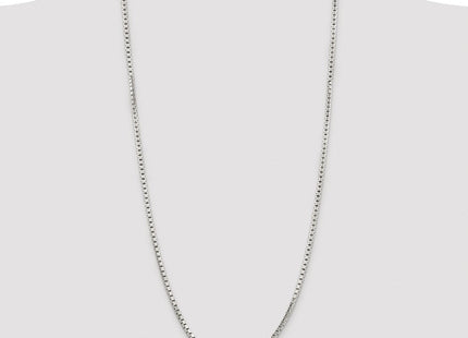 Sterling Silver Rhodium-plated 8 Sided Diamond-cut Box Chain (Style QBR057R-30)