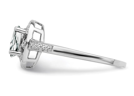 Sterling Silver Rings Style QBR10APR - Classique Jewelry Inc.
