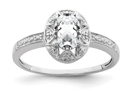 Sterling Silver Rings Style QBR10APR - Classique Jewelry Inc.