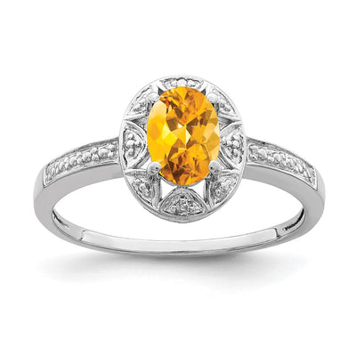 Sterling silver citrine ring
