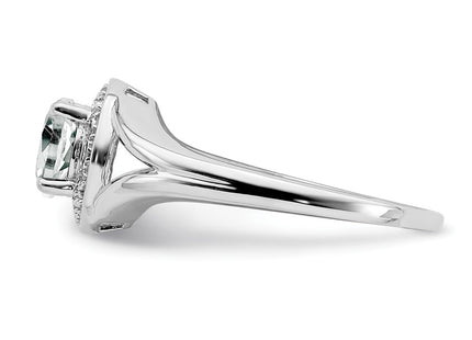 Sterling Silver Rings Style QBR11APR - Classique Jewelry Inc.