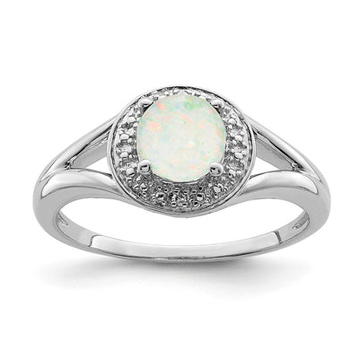 Sterling silver opal ring