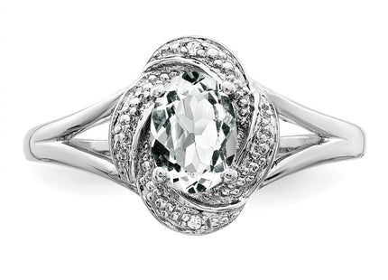 Sterling Silver Rings Style QBR12APR - Classique Jewelry Inc.