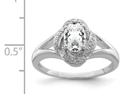 Sterling Silver Rings Style QBR12APR - Classique Jewelry Inc.