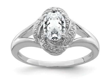 Sterling Silver Rings Style QBR12APR - Classique Jewelry Inc.