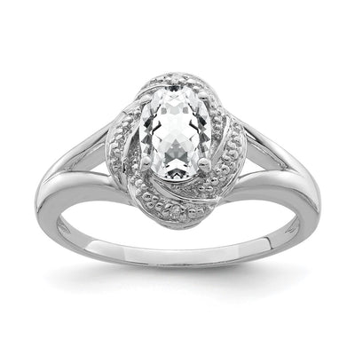 Sterling silver topaz ring