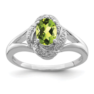 Sterling silver peridot ring