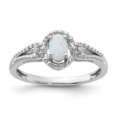 Sterling silver opal ring