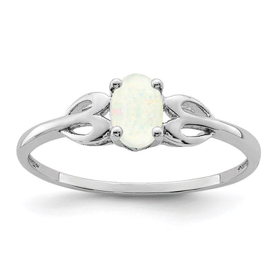 Sterling silver opal ring