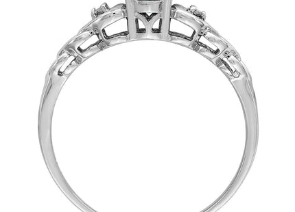 Sterling silver blue topaz ring, alternate view