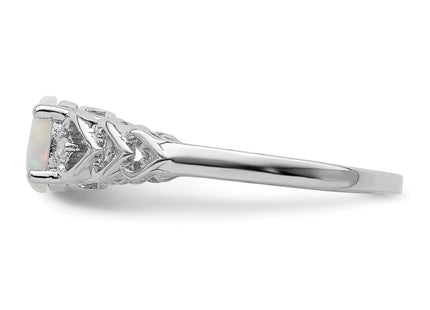 Sterling Silver Rings Style QBR23OCT - Classique Jewelry Inc.