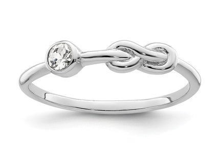 Sterling Silver Rings Style QBR34APR - Classique Jewelry Inc.
