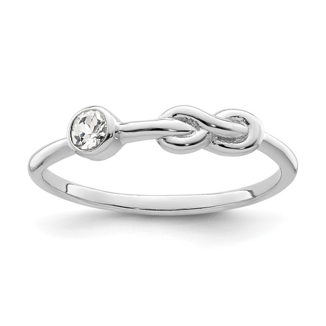 Sterling Silver Rings Style QBR34APR - Classique Jewelry Inc.