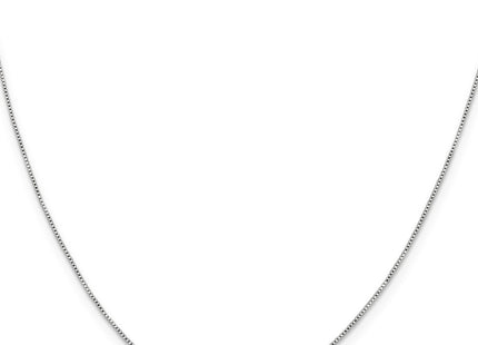 Sterling silver box link anklet, alternate view