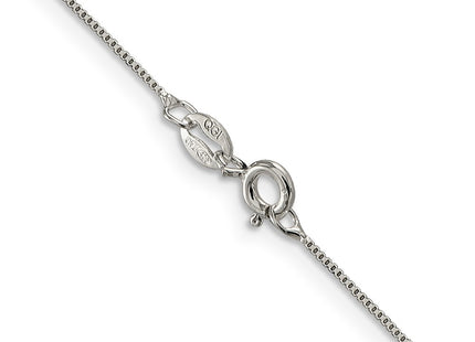 Sterling silver box link anklet, another view