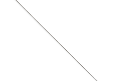Sterling Silver Box Chain Anklet, 9 x 0.6mm